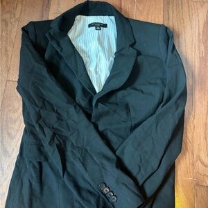Women’s Ann Taylor Black Blazer with Striped Lining